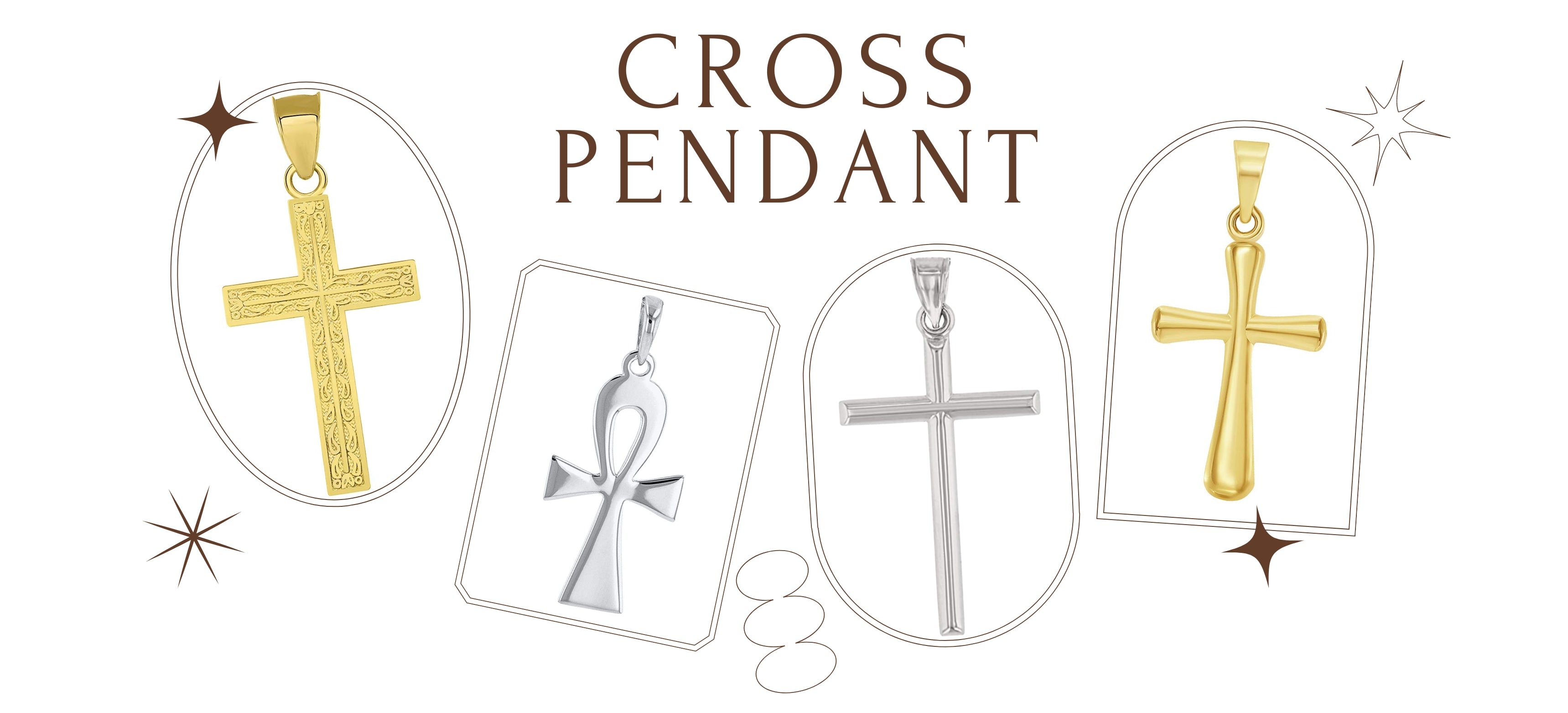 What's the difference between yellow gold and white gold cross