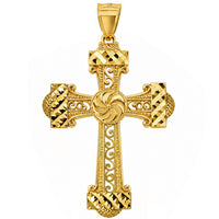 Load image into Gallery viewer, 14K Yellow Gold Large Elegant Armenian Cross with Eternity Symbol Pendant
