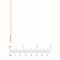 Load image into Gallery viewer, 14K Yellow Gold, White Gold or Rose Gold 1.95mm Paperclip Chain Necklace with Lobster Lock - Diamond-Cut
