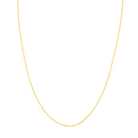 14K Gold 1.1mm D/C Forzentina Chain Necklace with Spring Ring