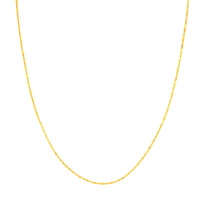 Load image into Gallery viewer, 14K Yellow Gold 1.4mm Long Anchor Adjustable Anchor Chain Choker Necklace with Spring Ring, 15 Inches
