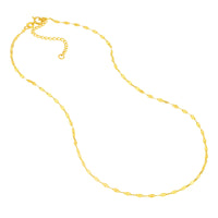 Load image into Gallery viewer, 14K Yellow Gold 1.4mm Long Anchor Adjustable Anchor Chain Choker Necklace with Spring Ring, 15 Inches
