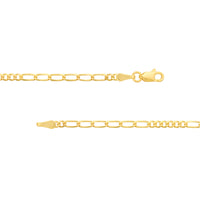 Load image into Gallery viewer, 14K Gold 2.3mm 6+6 Figaro Chain Necklace with Lobster Lock
