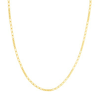 Load image into Gallery viewer, 14K Gold 2.3mm 6+6 Figaro Chain Necklace with Lobster Lock
