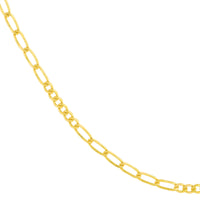 Load image into Gallery viewer, 14K Gold 2.3mm 6+6 Figaro Chain Necklace with Lobster Lock
