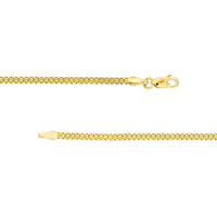 Load image into Gallery viewer, 14K Gold 2.5mm D/C Box Bismark Chain Bracelet with Lobster Lock, 7.5&quot;
