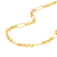Load image into Gallery viewer, 14K Yellow Gold 2.8mm 6+1 Hollow Rolo Necklace with Lobster Lock, 18&quot;
