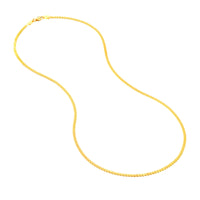 Load image into Gallery viewer, 14K Gold 2mm Serpentine Chain Necklace with Lobster Lock
