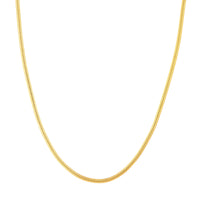 Load image into Gallery viewer, 14K Gold 3.2mm Oval Snake Chain Necklace with Lobster Lock
