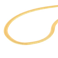 Load image into Gallery viewer, 14K Gold 3.2mm Oval Snake Chain Necklace with Lobster Lock
