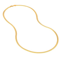 Load image into Gallery viewer, 14K Gold 3.2mm Oval Snake Chain Necklace with Lobster Lock

