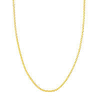 Load image into Gallery viewer, 14K Gold 3mm Serpentine Chain Necklace with Lobster Lock
