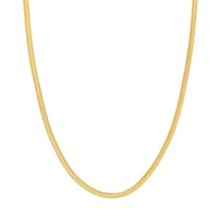 Load image into Gallery viewer, 14K Gold 4.2mm Light Oval Snake Chain Necklace with Lobster Lock
