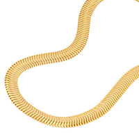 Load image into Gallery viewer, 14K Gold 4.2mm Light Oval Snake Chain Necklace with Lobster Lock
