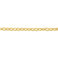 Load image into Gallery viewer, 14K Yellow Gold 1.8mm Designer Rolo Chain Textured Anklet with Lobster Lock, 10 Inches
