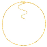 Load image into Gallery viewer, 14K Gold Mirror Diamond Shape Link Choker Chain Necklace with Lobster Lock, 16&quot;
