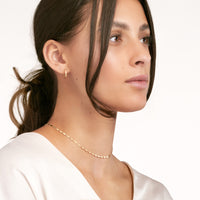 Load image into Gallery viewer, 14K Gold Mirror Diamond Shape Link Choker Chain Necklace with Lobster Lock, 16&quot;
