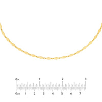 Load image into Gallery viewer, 14K Gold Mirror Diamond Shape Link Choker Chain Necklace with Lobster Lock, 16&quot;
