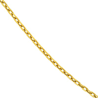Load image into Gallery viewer, 14K Gold 5mm Octagon Shaped Long Link Chain Rolo Cable Necklace with Lobster Lock - Yellow Gold or White Gold
