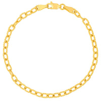 Load image into Gallery viewer, 14K Yellow Gold Twisted Forzentina Chain Textured Paperclip Bracelet with Lobster Lock, 7.5 inches
