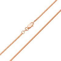 Load image into Gallery viewer, 14K Rose Gold 1mm Wheat Chain with Lobster Clasp Necklace
