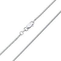 Load image into Gallery viewer, 14K White Gold 1mm Wheat Chain Necklace with Lobster Clasp
