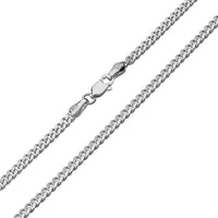 Load image into Gallery viewer, Solid 14K White Gold Miami Cuban Link Chain Curb Necklace 1.8mm with Lobster Claw Clasp
