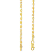 Load image into Gallery viewer, 14K Yellow Gold 1.8mm Singapore Chain Twisted Rope Necklace with Lobster Clasp
