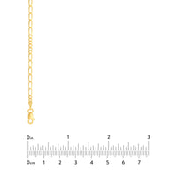 Load image into Gallery viewer, 14K Yellow Gold 2mm 6+6 Figaro Chain Bracelet with Lobster Lock, 7&quot;
