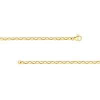Load image into Gallery viewer, 14K Yellow Gold 4.5mm Hollow Oval Forzentina Chain Bracelet with Lobster Lock, 7.5 inches
