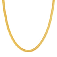 Load image into Gallery viewer, 14K Gold 6.4mm Hollow D/C Snake Chain Necklace with Lobster Lock
