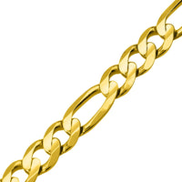 Load image into Gallery viewer, Solid 14K Yellow Gold 6mm Figaro Chain Necklace with Lobster Lock
