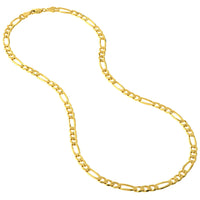 Load image into Gallery viewer, Solid 14K Yellow Gold 6mm Figaro Chain Necklace with Lobster Lock
