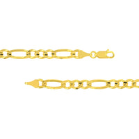 Load image into Gallery viewer, Solid 14K Yellow Gold 6mm Figaro Chain Necklace with Lobster Lock
