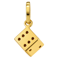 Load image into Gallery viewer, 14k Gold 3D Single Die Charm Mini Dice Pendant
