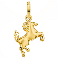 Load image into Gallery viewer, 14k Gold 3D Stallion Horse Pendant Necklace
