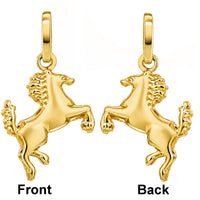 Load image into Gallery viewer, 14k Gold 3D Stallion Horse Pendant Necklace
