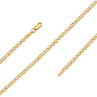 Load image into Gallery viewer, 14k Gold 3mm Concave Mariner Chain Necklace
