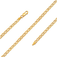 Load image into Gallery viewer, 14k Gold 4mm Concave Mariner Chain Necklace
