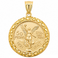 Load image into Gallery viewer, 14k Gold 50 Pesos Centenario Mexican Pendant
