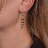 Load image into Gallery viewer, 14K Gold Bead Tassel Drop Dangling Earrings

