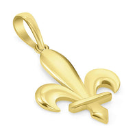 Load image into Gallery viewer, 14k Gold Bosnian Fleur de Lis Pendant Necklace
