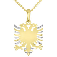 Load image into Gallery viewer, 14k Gold Double-Headed Eagle Pendant Necklace
