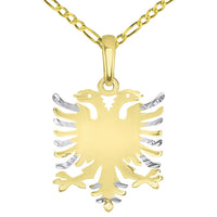 Load image into Gallery viewer, 14k Gold Double-Headed Eagle Pendant Necklace
