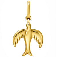 Load image into Gallery viewer, 14k Gold Dove Bird Flying Up Pendant Necklace

