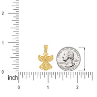 Load image into Gallery viewer, 14k Gold Filigree Angel with Heart Pendant
