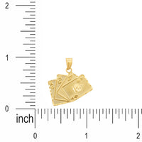 Load image into Gallery viewer, 14K Gold Four Kind Aces Poker Pendant Necklace
