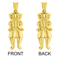Load image into Gallery viewer, 14k Gold Gemini Twins Zodiac Pendant Necklace
