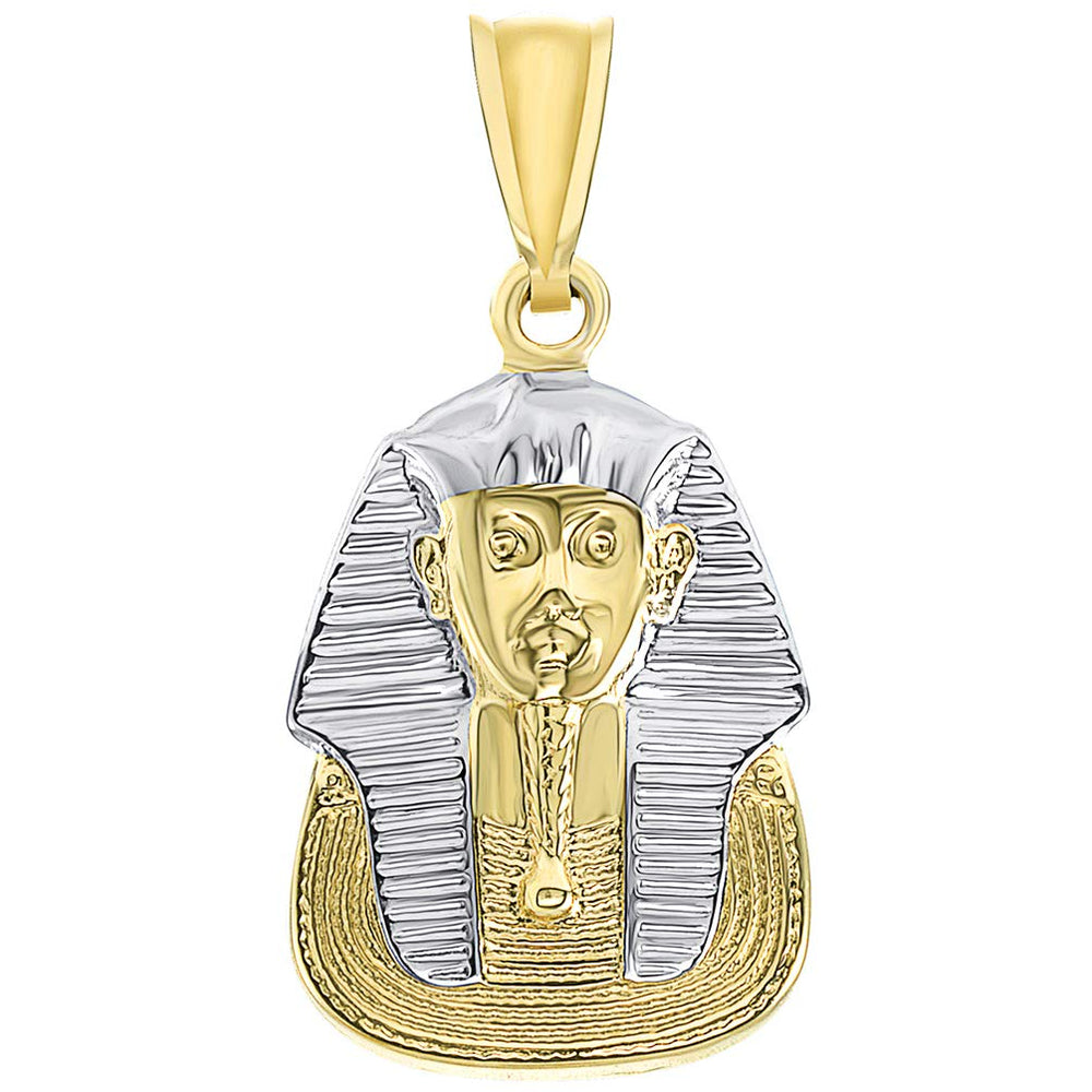 14K Gold King Tut Egyptian Pharaoh Pendant