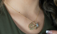 Load image into Gallery viewer, 14k Gold Lion Pendant Leo Zodiac Sign Charm

